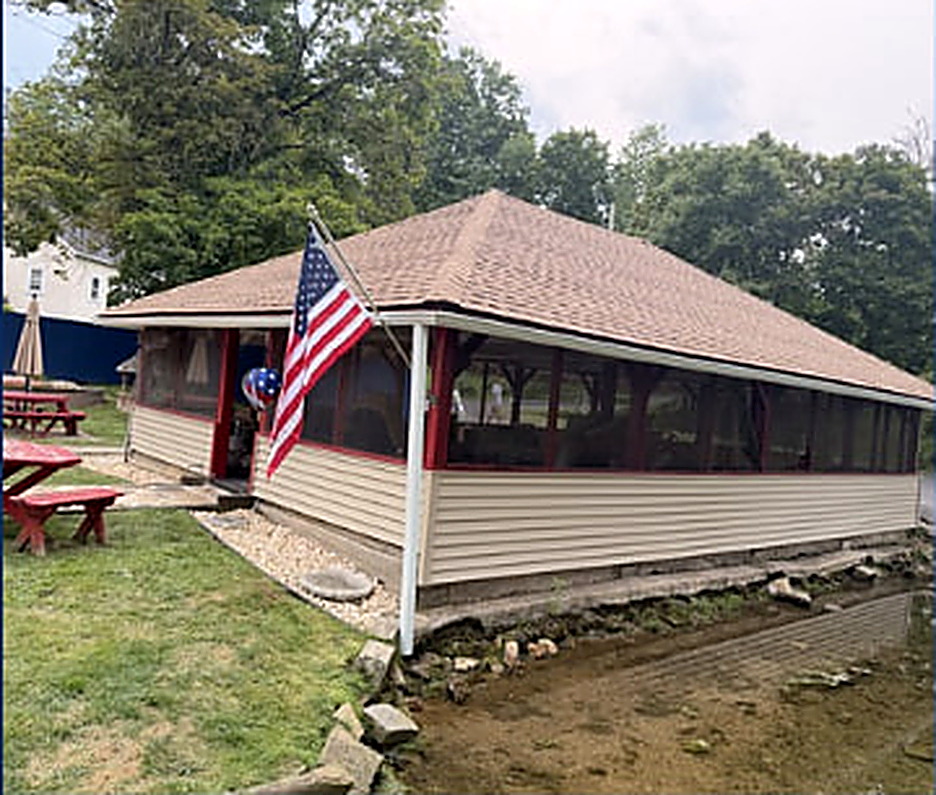 Custom outdoor pavilion built by FaRaldo Construction